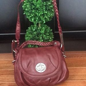 Super cute red leather Lucky Brand crossbody Purse!